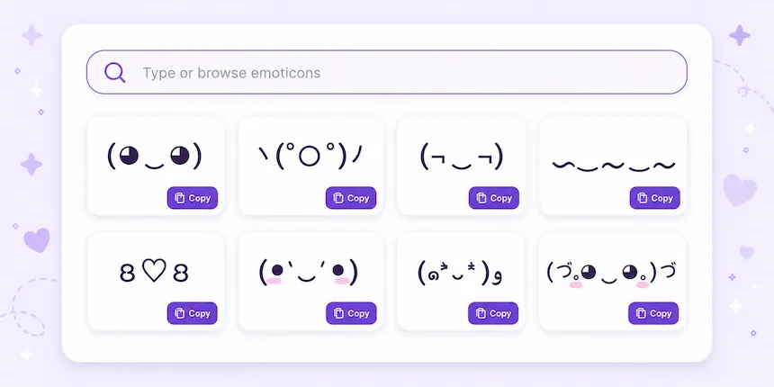 How to use the cute emoticons generator — browse and copy cute emoticon styles instantly