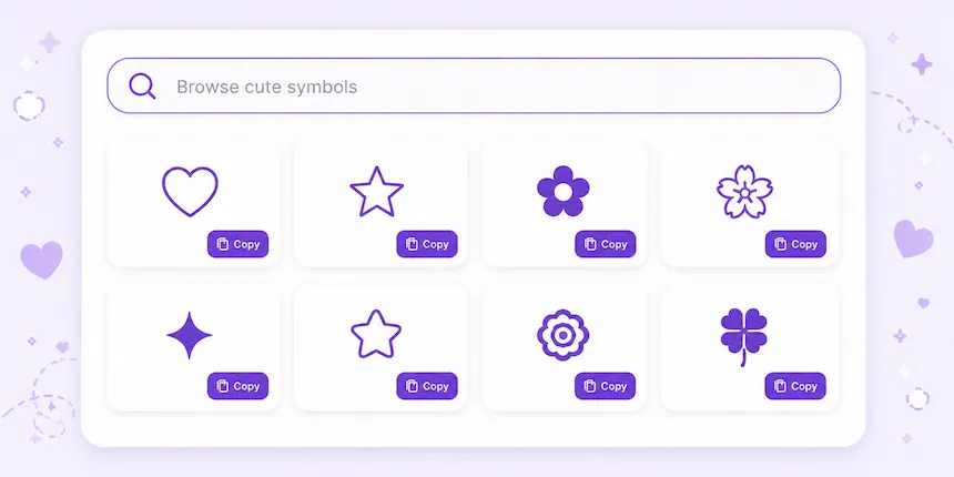 How to use the cute symbols generator — browse and copy cute symbol styles instantly